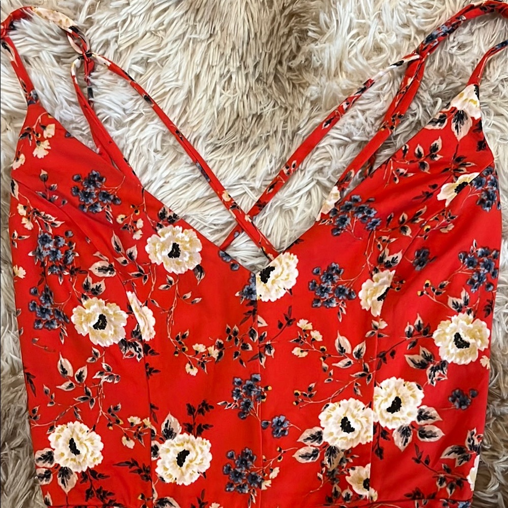 Nine Britton red Floral dress - Picture 3 of 4